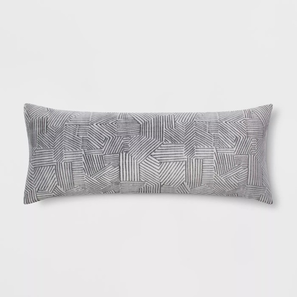 Room Essentials Bedding Embossed Plush Body Pillow Cover Gray